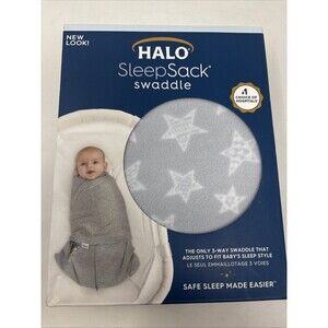 HALO SleepSack Swaddle Blue Stars Baby 0-6 Months Small New in Package